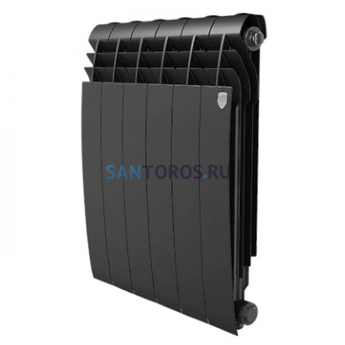 Радиатор алюминиевый секционный Royal Thermo Biliner Alum Noir Sable 500 х 8 секций